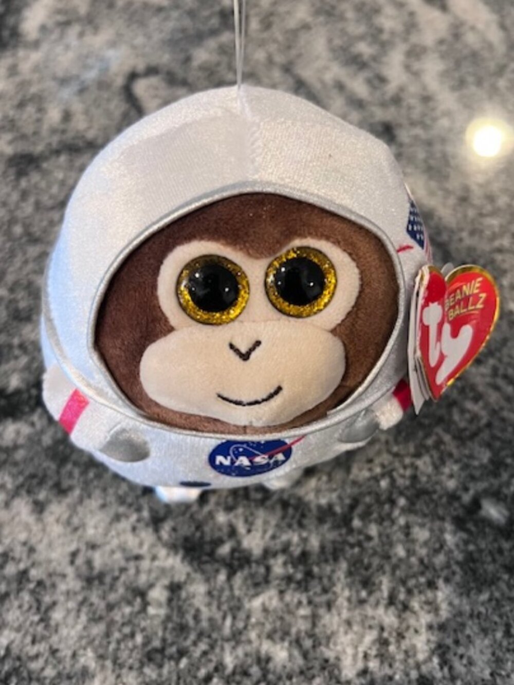 Ty Beanie Ballz "Private Ham" NASA Space Chimp plush toy monkey space astronaut